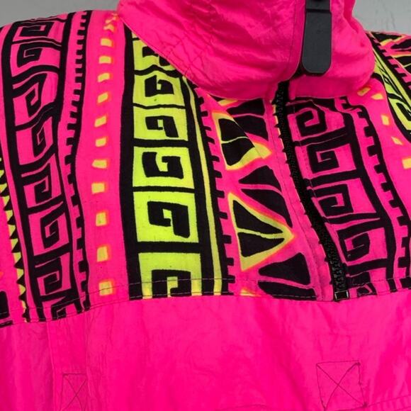Vintage 80s/90s Shell Shock Neon Pink Windbreaker - Picture 4 of 7